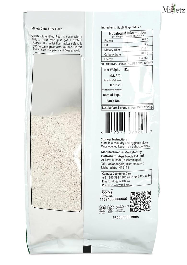 Organic Ragi Millet Flour | Ragi Atta | Finger Millet Flour | Gluten-Free, Pesticides Free, Chemical Free, Non Gmo