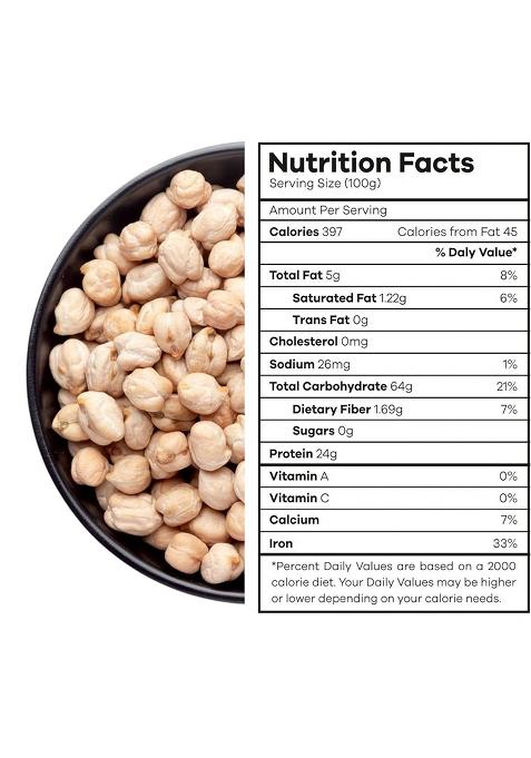 Nnorganic 1Kg Kabuli Chana | Chickpeas | Premium Kabuli Chana/Chhole