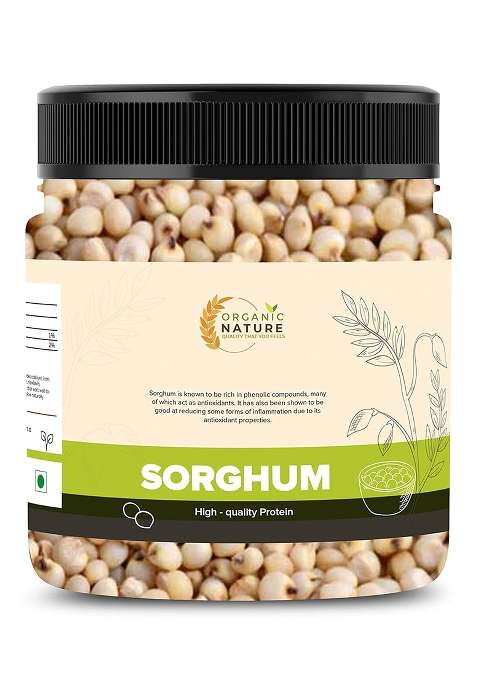 Organic Nature Whole Jowar 250 Gms Or Sorghum Grain Pearl Millet Or Desi Jowar (Jar Pack)