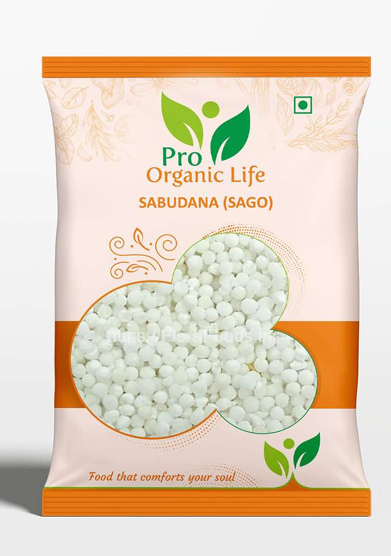 Pro Organic Life Indori Sabudana Pearls, Sago Small Sabudana 450 Grm - Indya