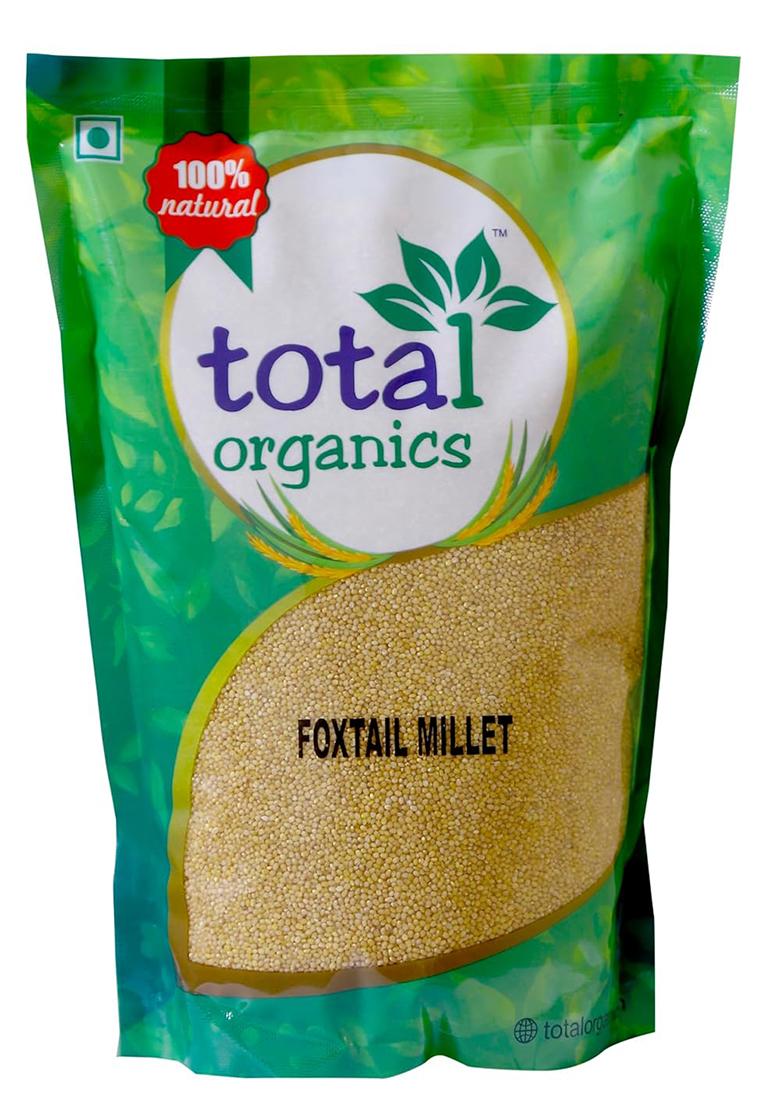 Total Organics Pure & Natural Foxtail Millet Whole Grain | Unpolished, Gluten Free, No Chemicals | High Plant Protein And Fibre | Certified Organic (1 Kg)