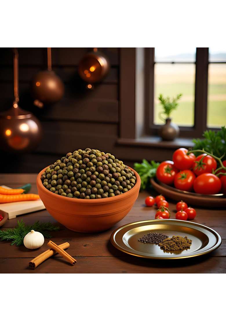 Manjusha Natural Kushiya Matar (Kushi Keraw) 250G | Premium Green Peas From Bihar | Natural & Dried Healthy Pulses | Authentic Taste & High Protein - Indya