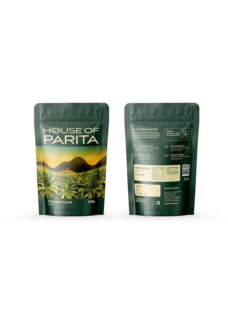 House Of Parita Unsweetened Coconut Flour - Non-Gmo, High Protein, Perfect For Bread, Cookies, And Other Healthy Recipes - Indya