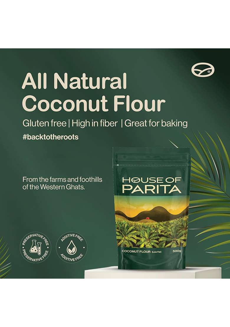 House Of Parita Unsweetened Coconut Flour - Non-Gmo, High Protein, Perfect For Bread, Cookies, And Other Healthy Recipes - Indya