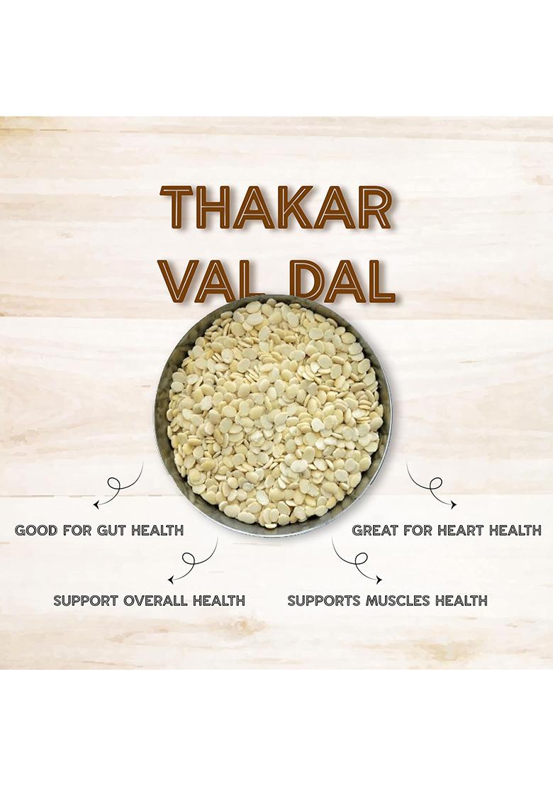 Thakar Unpolished Val Dal 500G | Split Broad Beans | Field Beans Dal | Rich In Protein & Fiber | Ideal For Maharashtrian & Gujarati Cuisine | Unpolished, Natural & Healthy Pulses | Gluten-Free & Vegan.