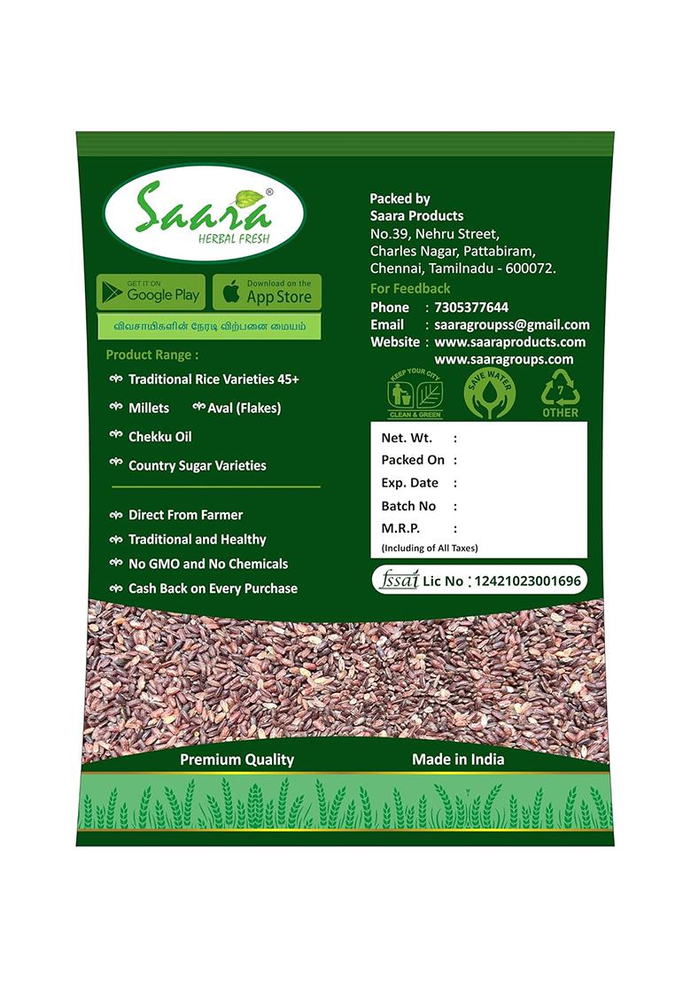 Saara Kalanamak Rice, 1Kg | Buddha Rice | Traditional Aromatic Rice | Unpolished Whole Grain