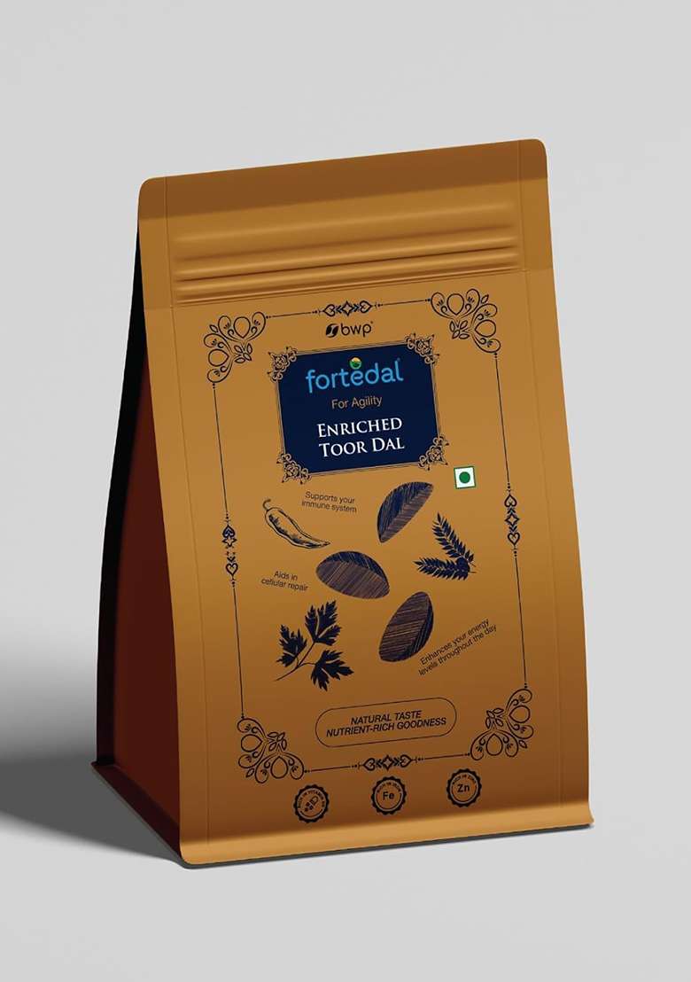 Fortedal | Enriched Toor Dal | For Agility | High-Protein, Iron-Enriched, Immunity-Boosting Toor Dal | Supports Stamina & Agility | Fights Anemia - Indya