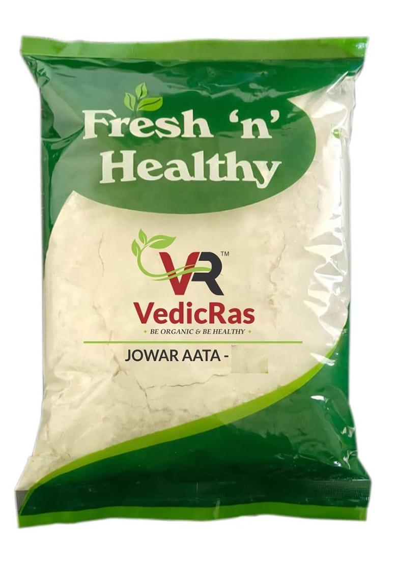 Vedicras Jowar Atta (Sorghum Flour) | Fibre-Rich & Gluten-Free Millet Flour (500G)