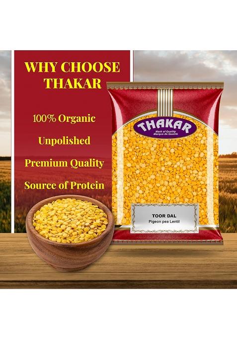 Thakar Unpolished Toor Dal 500G | Premium Arhar Dal | Unpolished & 100% Natural | Rich In Protein & Fiber | Indian Pulses For Daily Cooking | Soft Texture, Quick To Cook | Gluten Free.