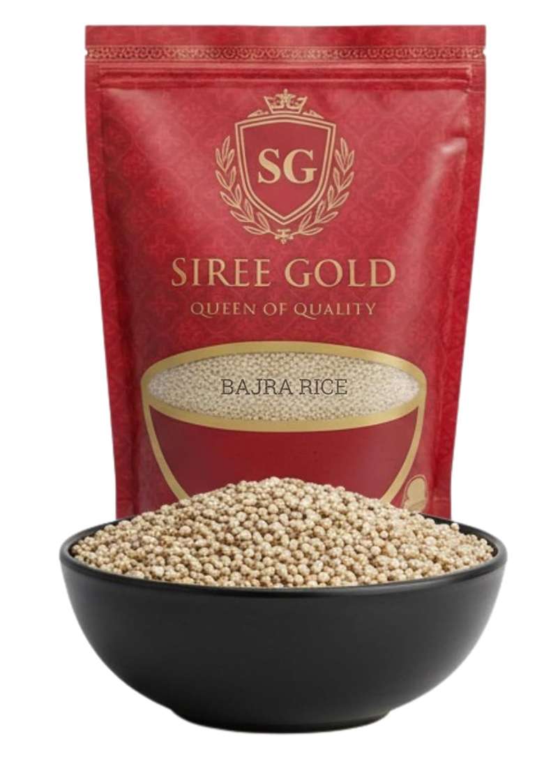 Siree Gold Premium Bajra Millet| Fresh & Pure Pearl Millet Rice | Rich In Fiber, Protein & Minerals | Healthy & Nutritious Grain For Khichdi, Porridge & Daily Meals – 1Kg - Indya