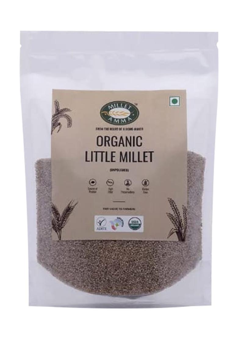 Millet Amma Organic Gluten Free Unpolished Little Millets For Overall Wellness And Balanced Nutrition