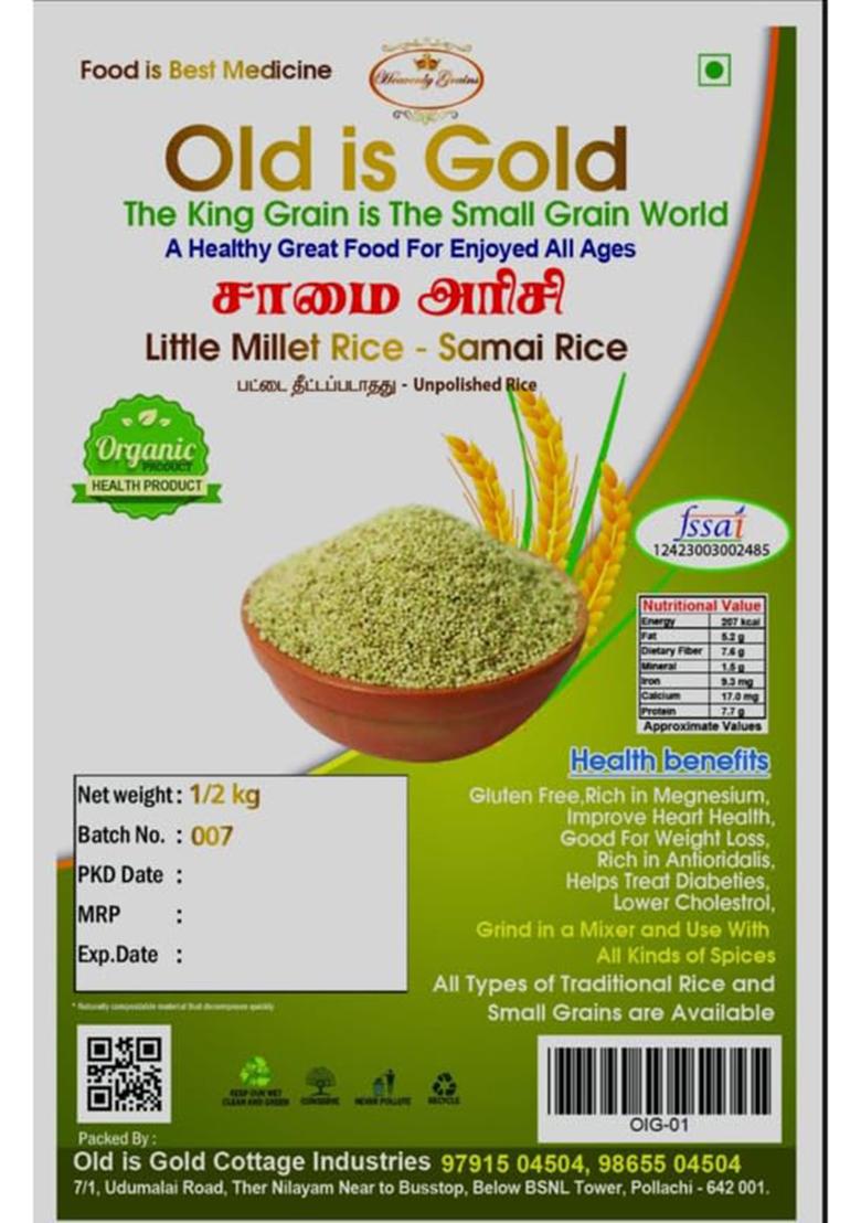 Old Is Gold Little Millet Rice