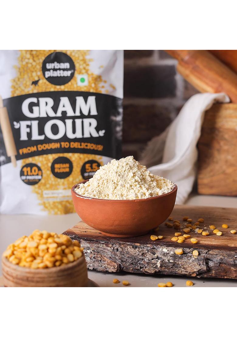 Urban Platter Besan, 500G (Split Bengal Gram Or Gram Flour | Good Source Of Fibre And Protein |Gluten- Free Pantry Essential)