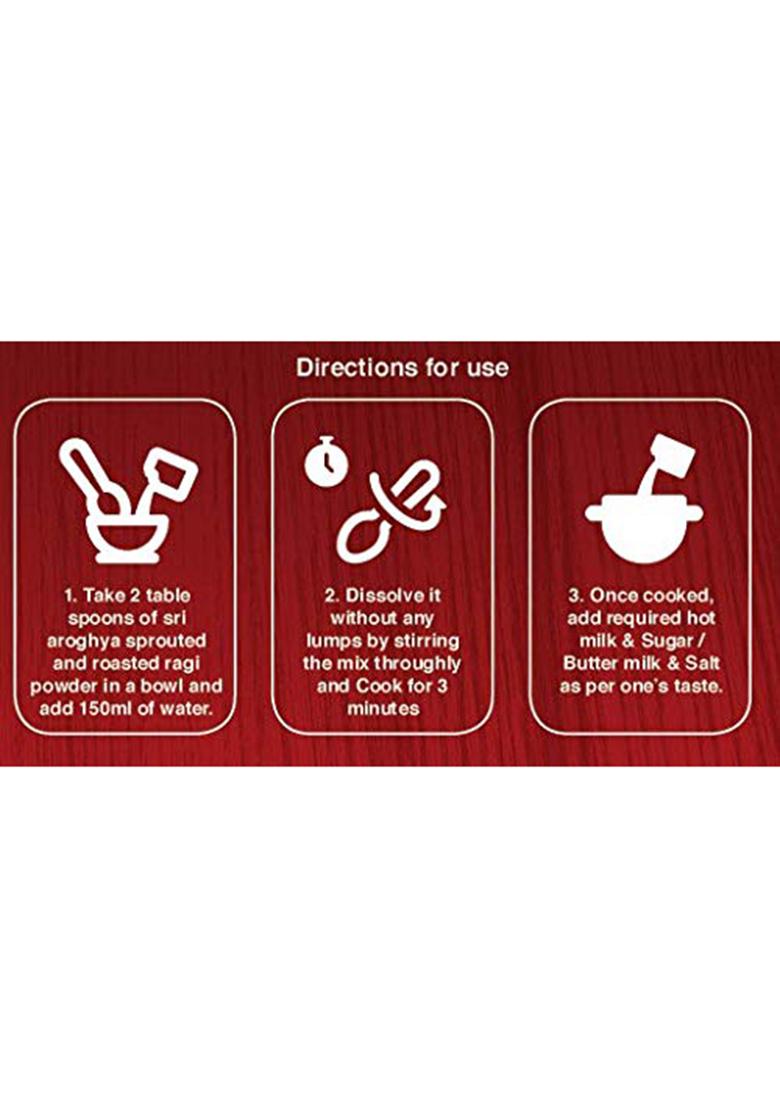 Sri Aroghya Sprouted And Roasted Ragi Powder 450G (Pack Of 2)