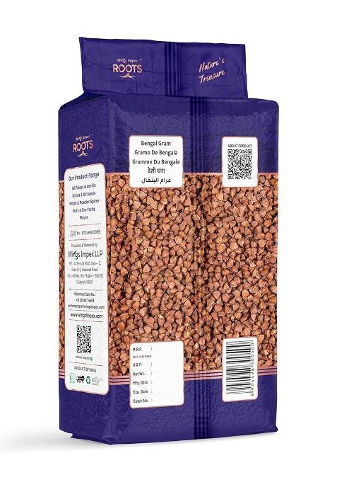 Roots Desi Chana 500 Gm | Premium Whole Brown Chickpeas | Bengal Gram | Natural Unpolished Pulses | Protein-Rich & Vacuum Packed Freshness