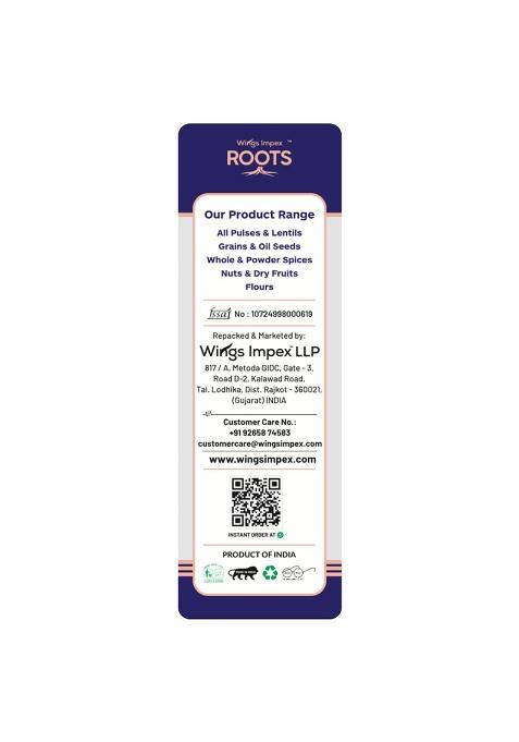 Roots Desi Chana 500 Gm | Premium Whole Brown Chickpeas | Bengal Gram | Natural Unpolished Pulses | Protein-Rich & Vacuum Packed Freshness