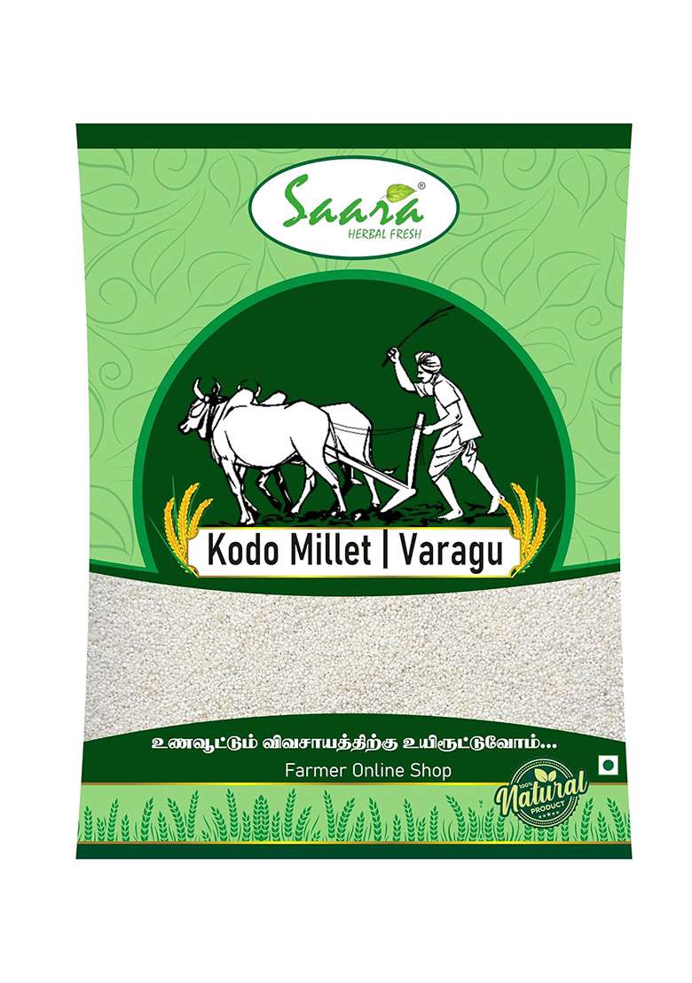 Saara Herbal Fresh Kodo Millet 950G | Varagu Rice | Varagu Millet | Arikelu | Harka | Kodon | Kodra - Indya
