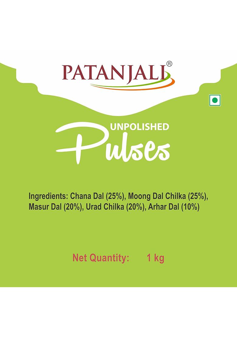 Patanjali Unpolished Mix Dal 1Kg, Nutrient Rich & Tasty, Source Of Protein, Retaining Natural Goodness