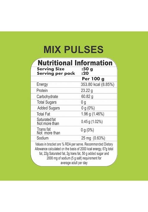 Patanjali Unpolished Mix Dal 1Kg, Nutrient Rich & Tasty, Source Of Protein, Retaining Natural Goodness