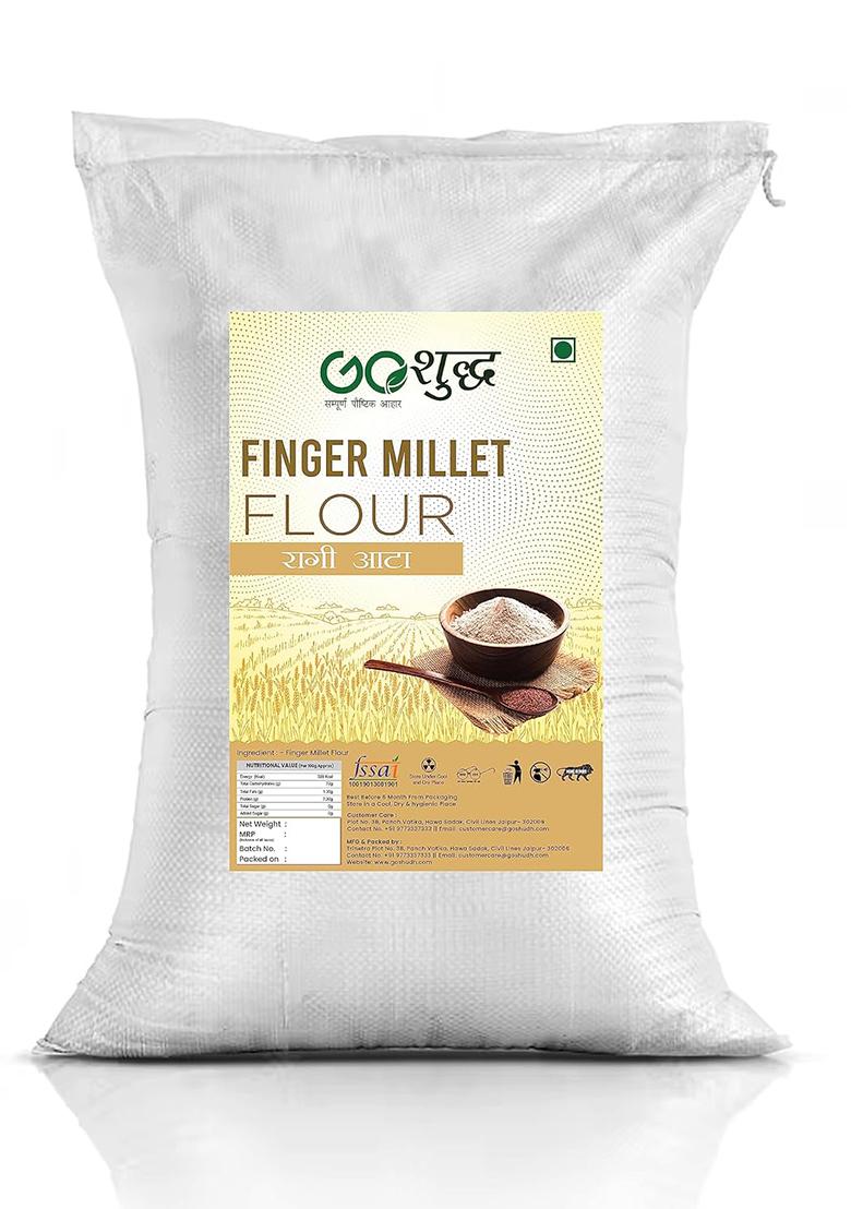 Goshudh Ragi Flour 5Kg Pack| Kitchen Essentials| Cereal Grain Flour|Helps In Weight Loss| Boosts Immunity, Skin & Hair Health| Good For Digestion