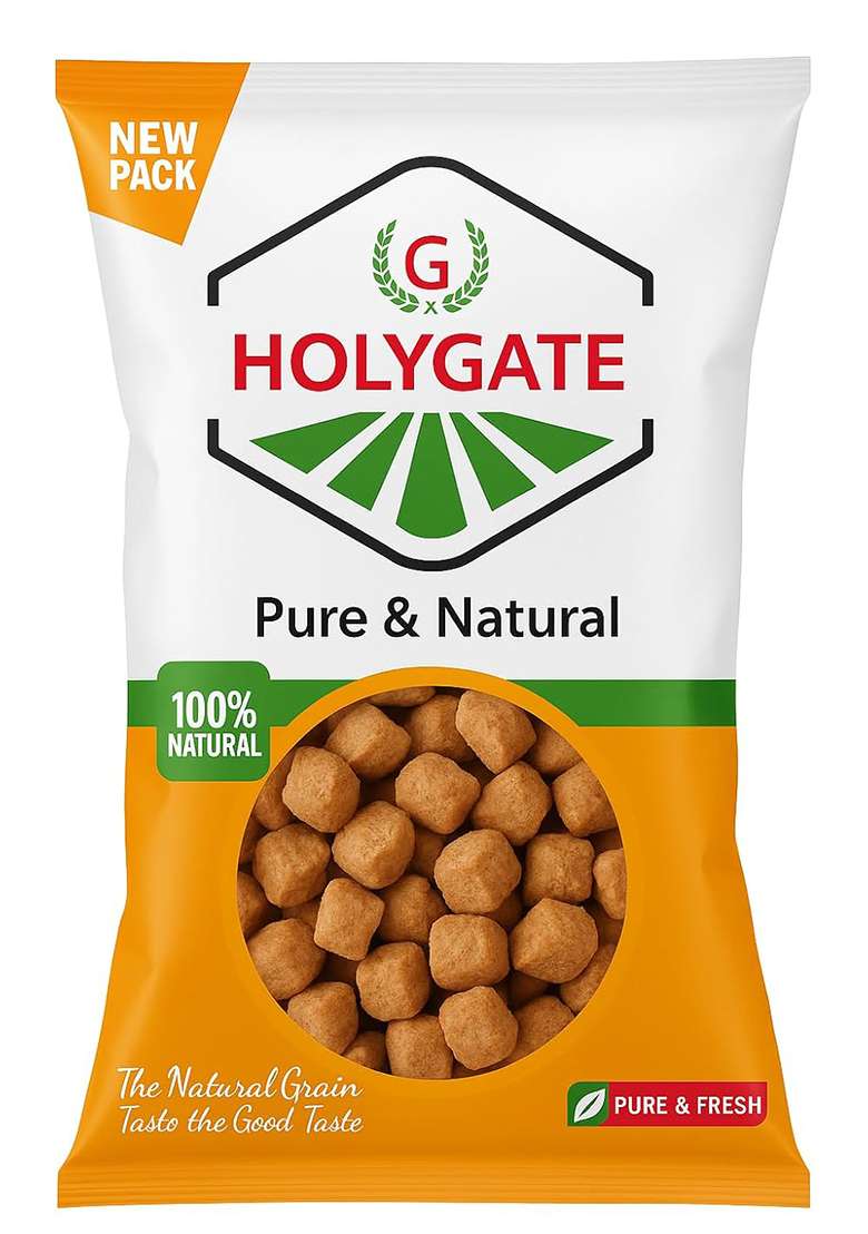 Holygate Soya Chunks 1Kg | Pure & Natural | High Protein, 100% Vegetarian, Non-Gmo, Cholesterol-Free Soya Nuggets 1Kg(Pack Of 4 * 250G) - Indya