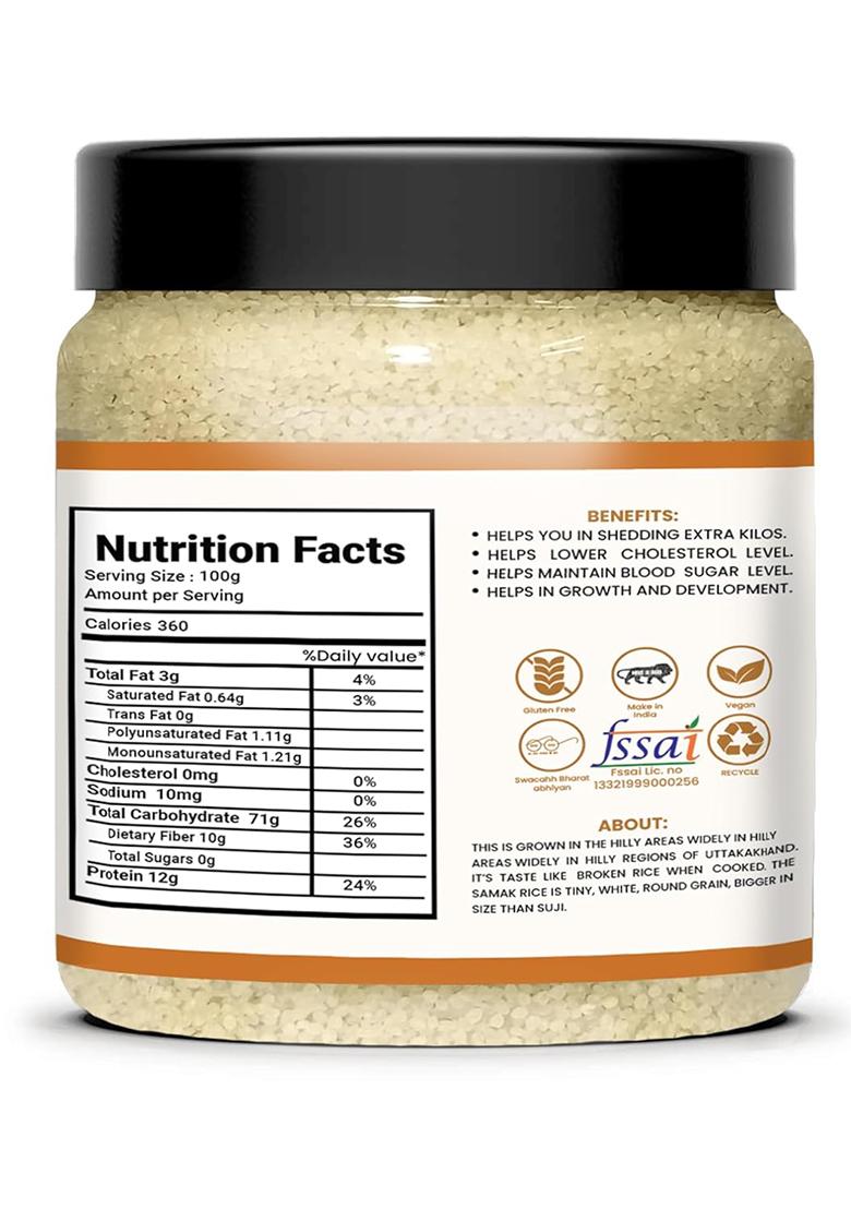 Avlokan Samak Rice (Barnyard Millet) 1Kg | Samo Rice| Samak Chawal |, Whole Grain, Vrat Ke Chawal | Healthy Fasting Food (Pack Of 2 X 500Gm Each)