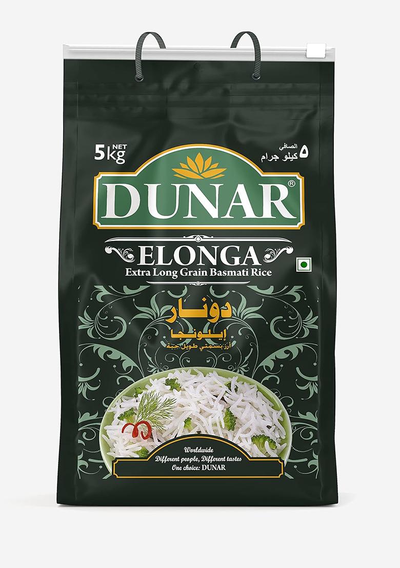 Dunar Elonga | Extra Long Grain, Aged Basmati Rice | 5Kg