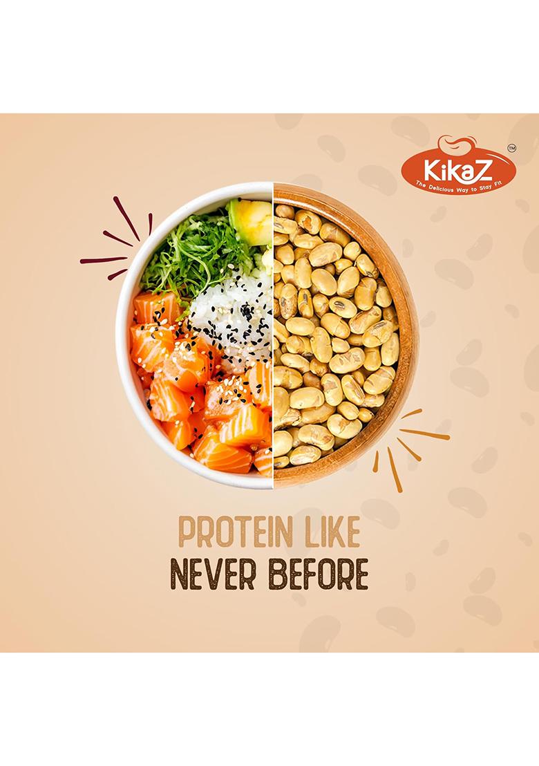 Kikaz Roasted Soyabean 400G Pack Of 2 Jar (200G Each) | Simply Salted Flavored | High Protein, Vegan & Gluten-Free | Roasted Not Fried |Tasty, Crunchy, Healthy Namkeen Snack | Roasted Soya Nuts