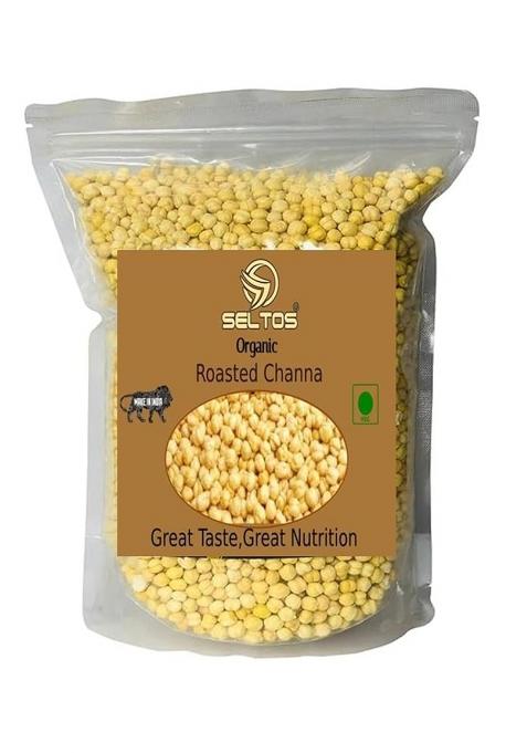 Seltos Organics Roasted Whole Chana 900G | Premium Desi Chickpeas Without Husk | Unsalted Bhuna Chana | High Protein Fiber Low Carb Snack | Non-Fried No Oil Healthy Diet Food, Roasted Chana Whole Without Skin..