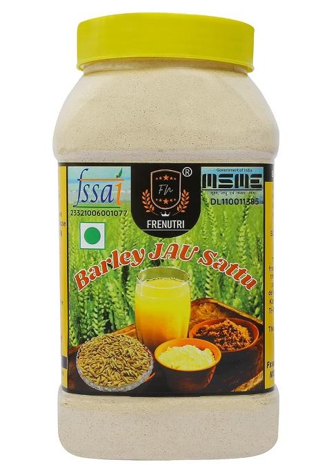Frenutri Jau Sattu Barley Sattu Organics Jau Sattu Powder | Gluten Free Roasted | Natural & Gluten Free High Fiber | Sattu Drink Powder -940 Grams (Pack 1)