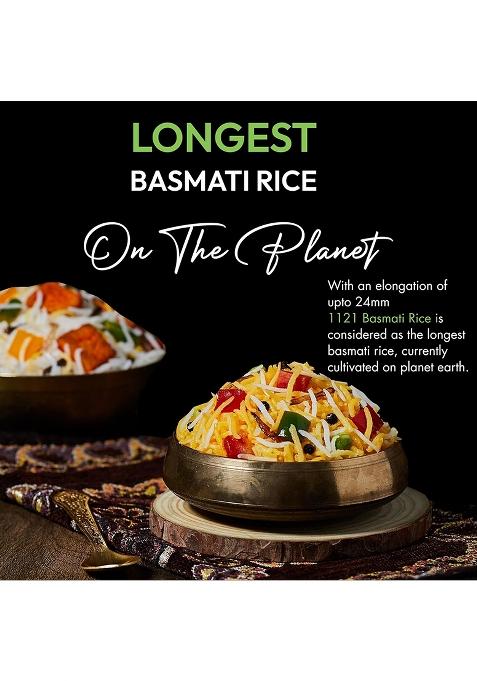 Ambarsariya (1121) Basmati Rice 1Kg | Guaranteed Long-Grain Rice | Fluffy, Aromatic & Tasty Basmati