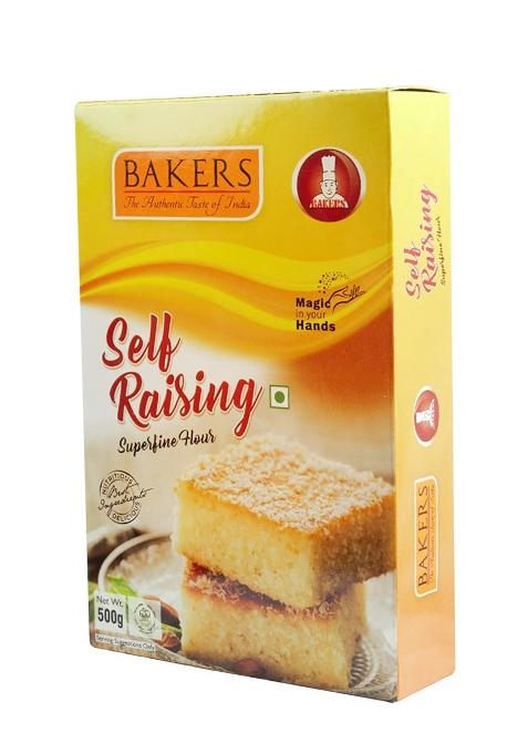 Bakers Self Raising Flour | Good For Cakes, Bread, Homebakers, Light & Heavy | Smooth & Lump Free Preparation | Tasty Snacks | Pack Of 3 (500 Gm X 3)