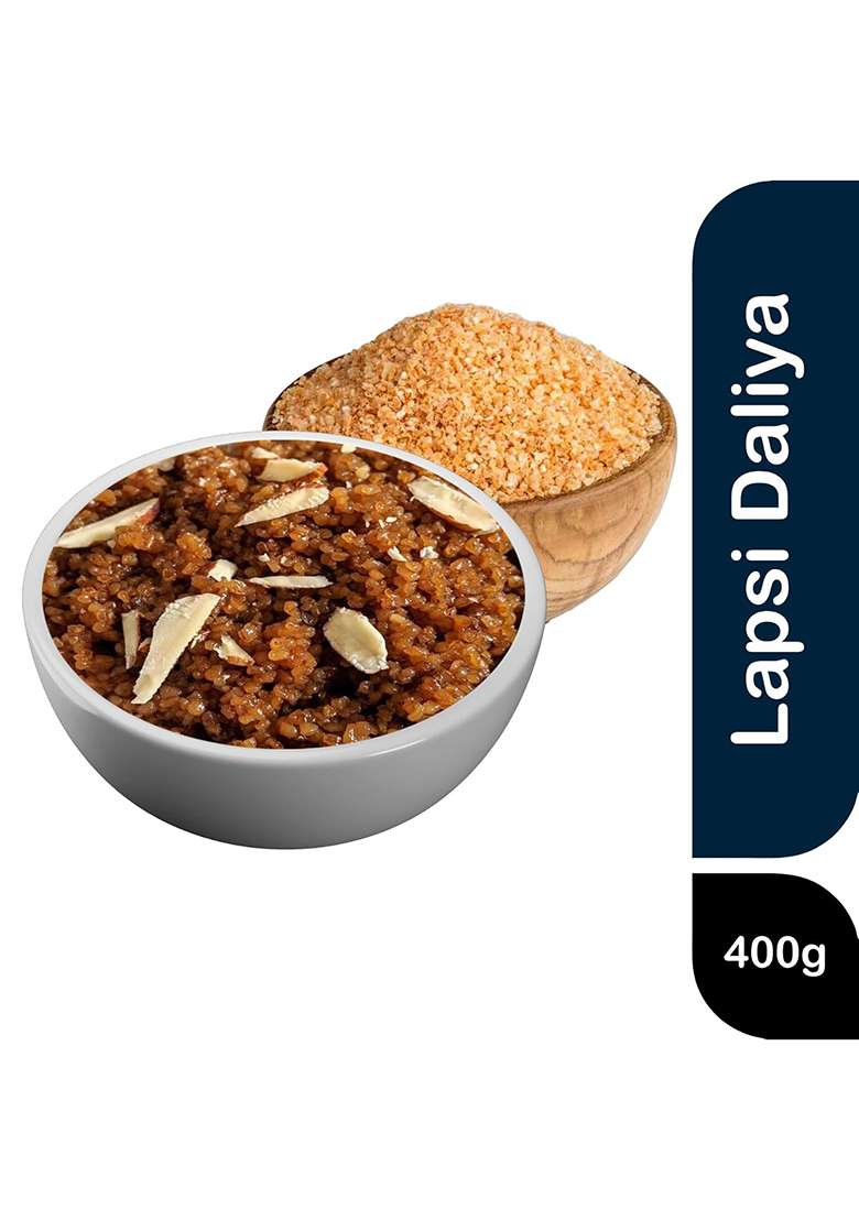 Organic And Pure Lapsi Dalia Wheat, Lapsi, Lapsi Rava, Lapsi Daliya, Lapsi Rava Small, Fada Lapsi, Lapsi Rawa Dalia, Broken Wheat Lapsi (Refill Pack) 400G - Indya