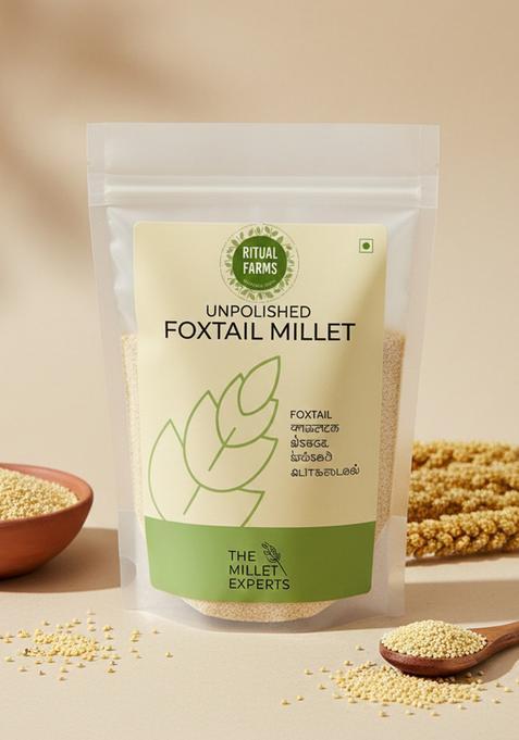 Ritual Farms Foxtail Millet Flour 1Kg Pack – Milled Foxtail Millet For Chapati, Dosa, And Cooking Preparations (1Kg)