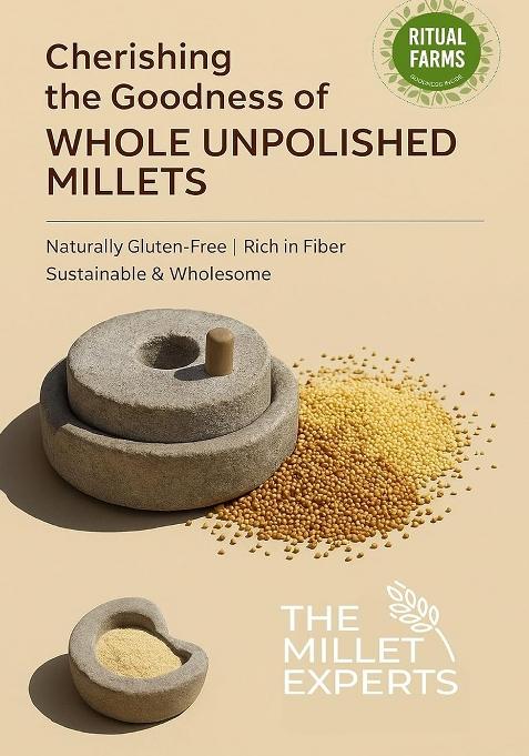 Ritual Farms Foxtail Millet Flour 1Kg Pack – Milled Foxtail Millet For Chapati, Dosa, And Cooking Preparations (1Kg)