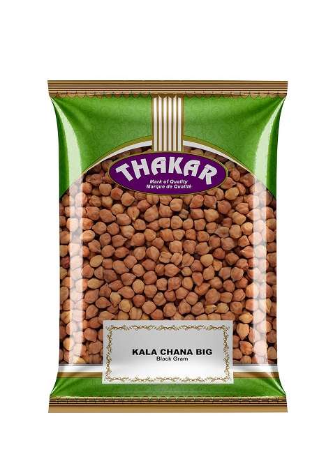 Thakar Unpolished Kala Chana Big 1Kg (Black Gram) | Desi Chana | 100% Natural | High Protein Fiber | For Curry Sprouts Sabzi Vrat | Gluten Free