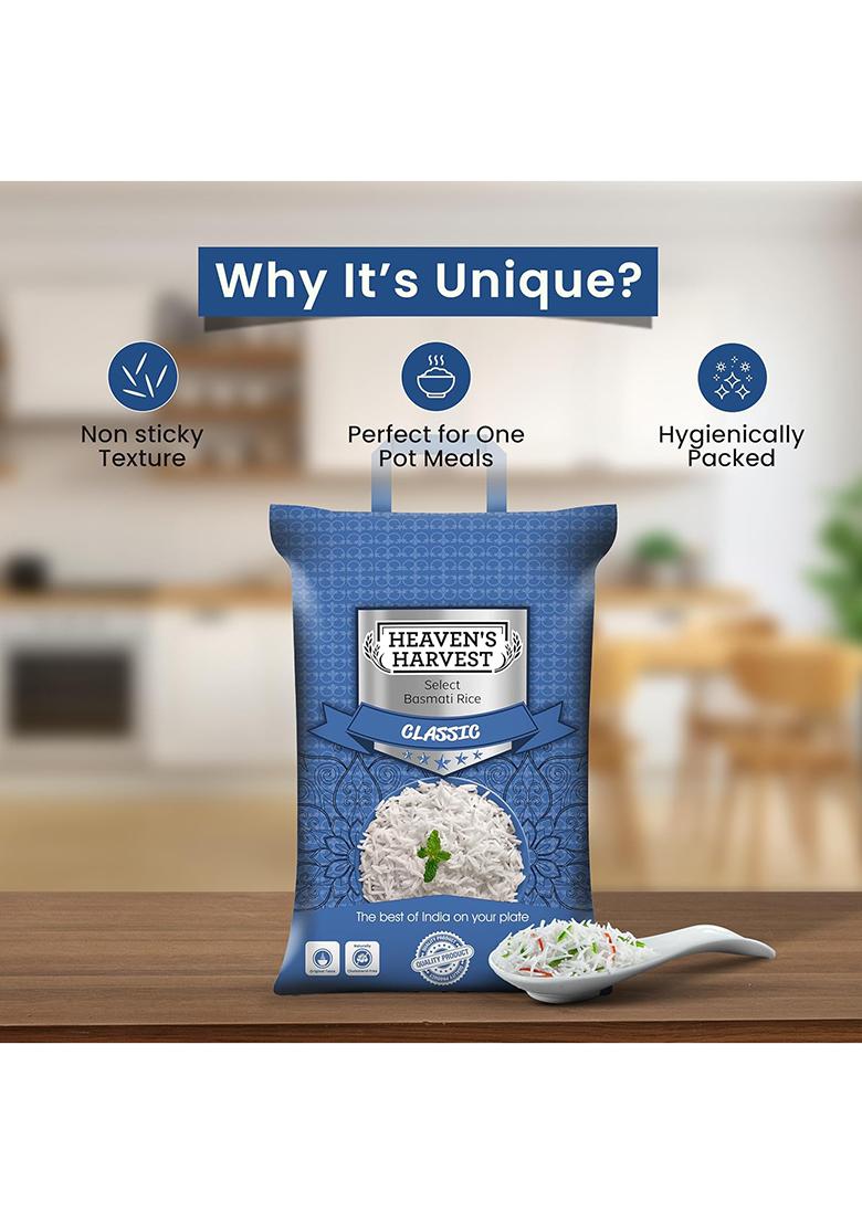 Heaven'S Harvest Select Classic Basmati Rice Tasty, Long Grain | 10 Kg