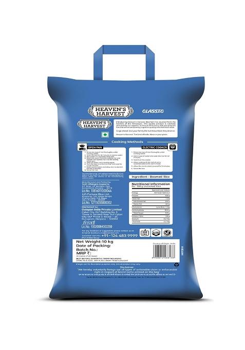 Heaven'S Harvest Select Classic Basmati Rice Tasty, Long Grain | 10 Kg