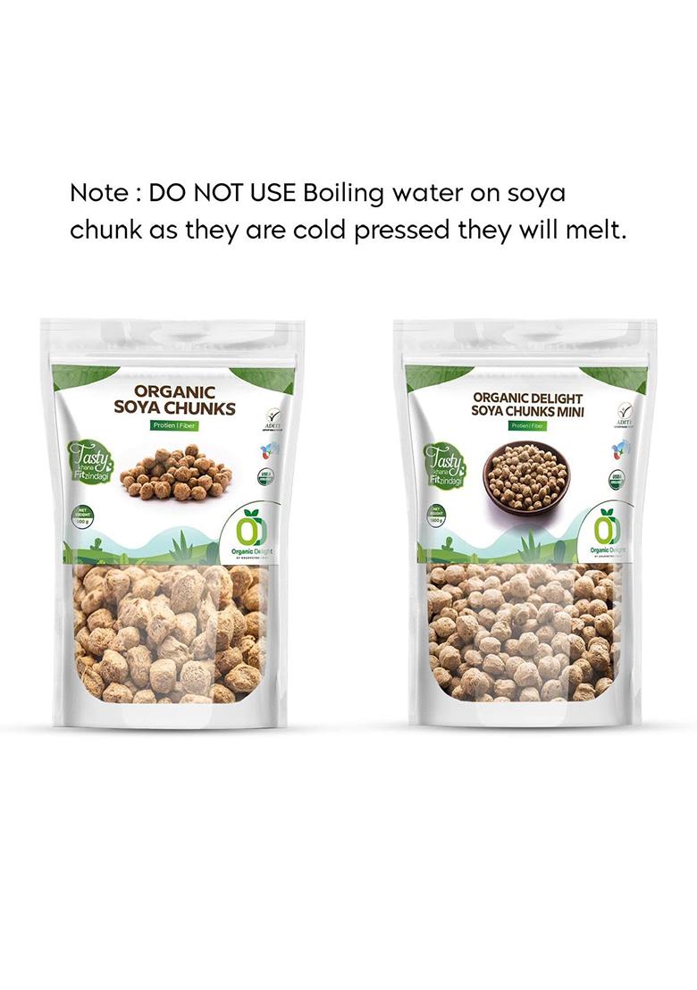 Organic Soya Chunks Big 900Gm By Organic Delight Usda Certified Healthy & Tasty Soya Bean Chunks With Natural High Protein Source Of Dietary High Fiber Fresh Wadi 900 Gm