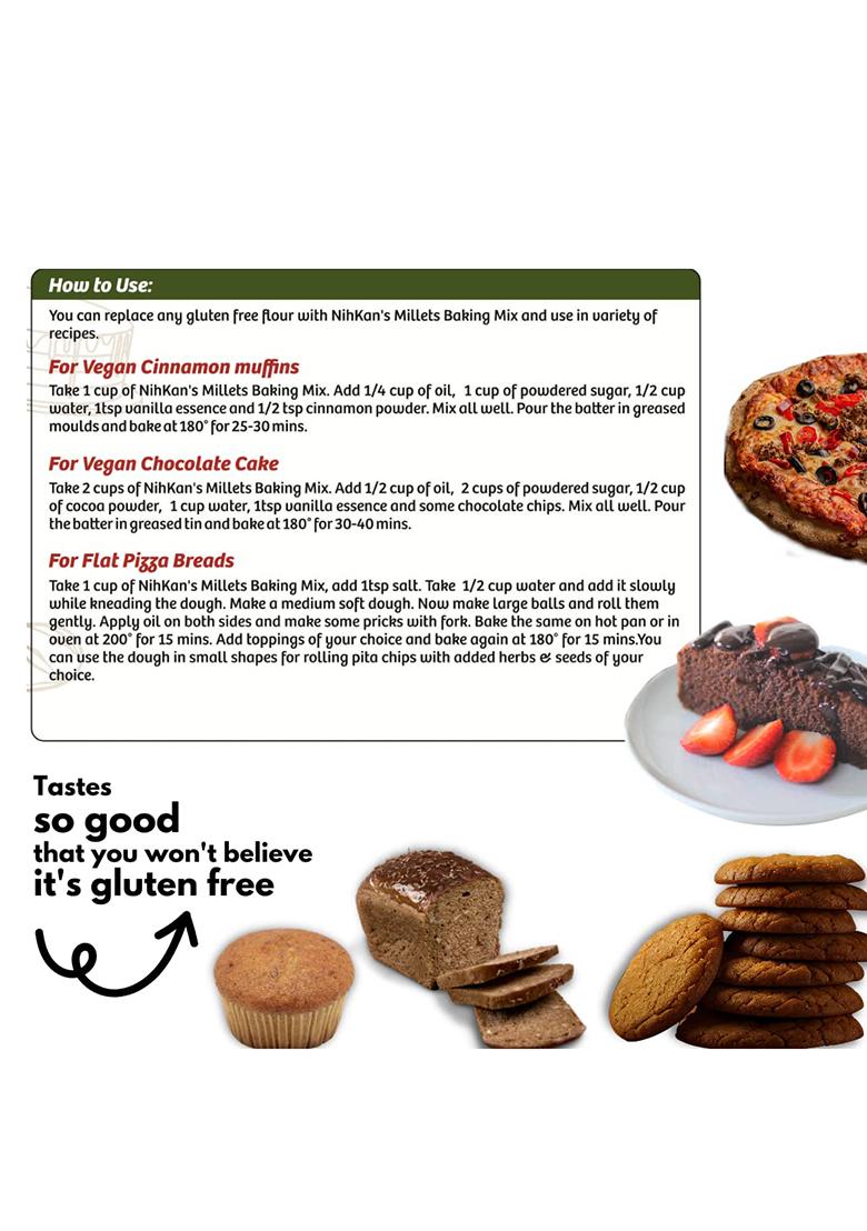 Nihkan Gluten Free Baking Mix Flour With Millets
