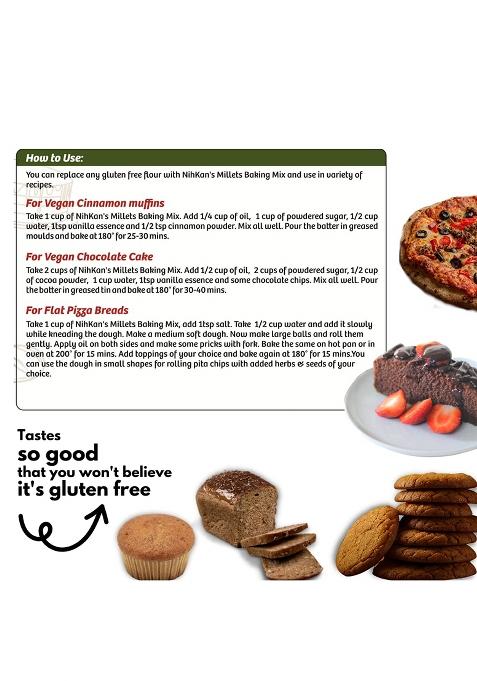 Nihkan Gluten Free Baking Mix Flour With Millets