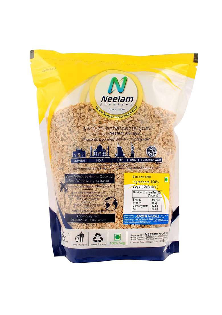 Neelam Foodland Soya Mince Bits (Soya Keema),400G - Indya