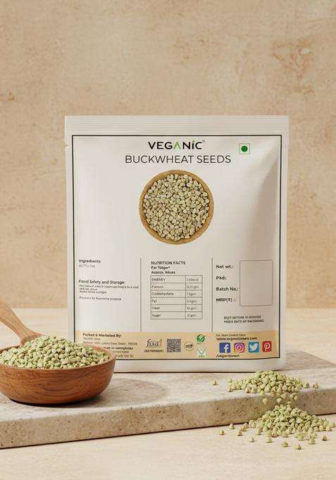 Veganic Buckwheat Seeds/Kuttu Giri/Groats/Kernel/Hulled - 400 Gm