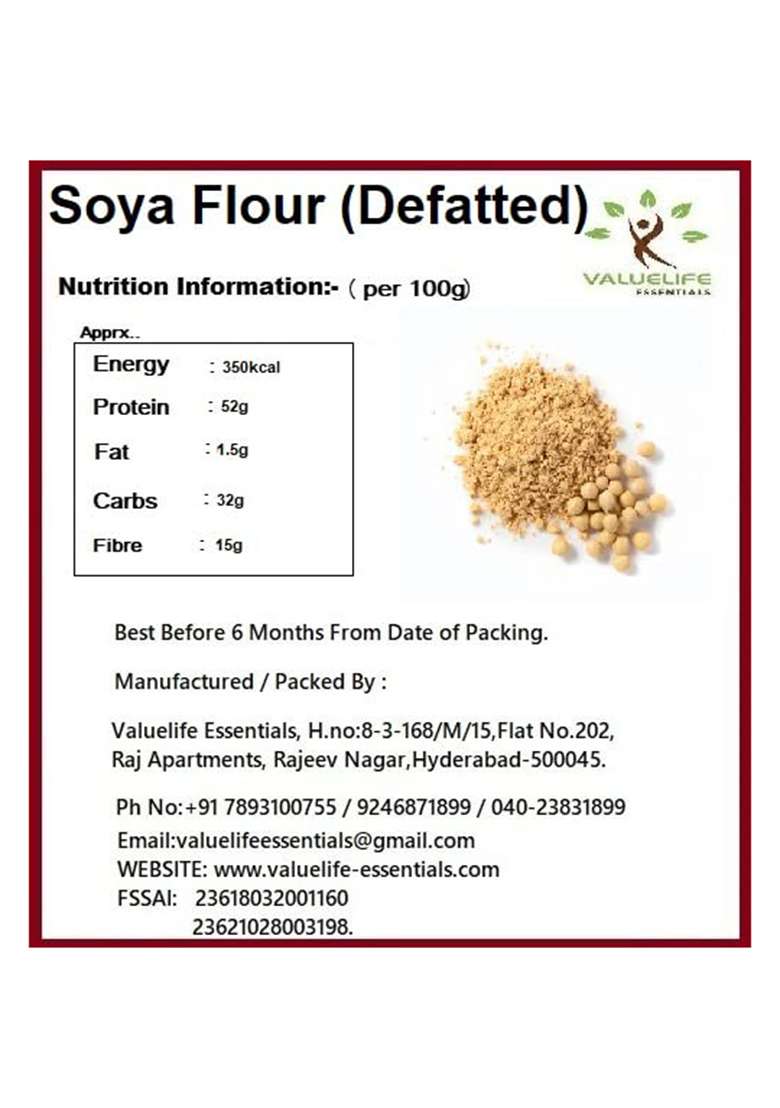 Valuelife Defatted Soya Flour (990G) - Indya