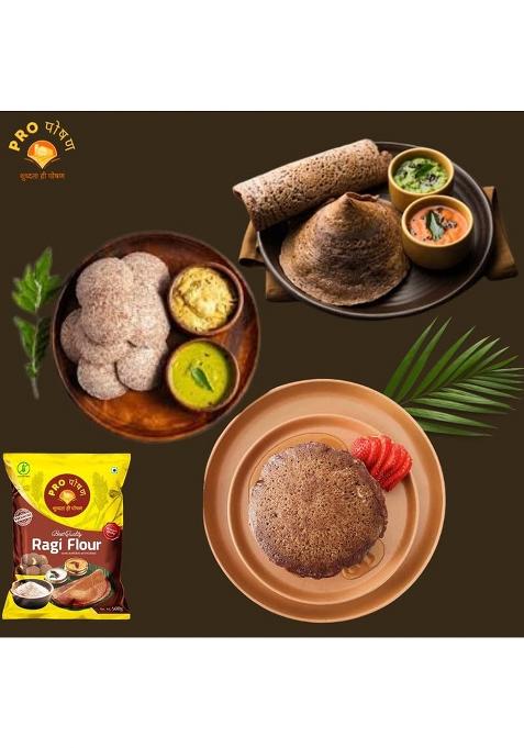 Pro Poshan Ragi Flour 500 Gm Pack Of 2 | 100% Pure & Natural | High In Fibre & Protein | Gluten-Free | Rich In Calcium & Iron