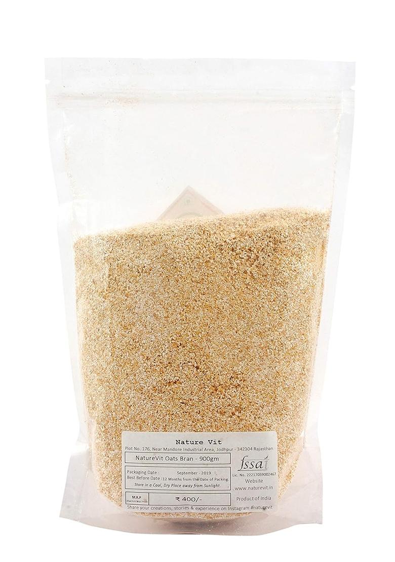 Naturevit Oats Bran 5 Kg (1 Kg X 5 Pack) | Hot Cereal | Rich In Dietary Fiber & Protein | Ideal For Porridge, Baking & Smoothies