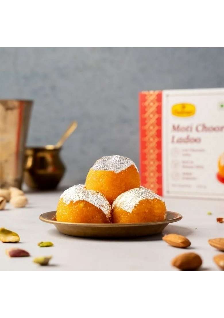 Haldirams Moti Choor Ladoo -No Added Sugar (250 G) - Indya