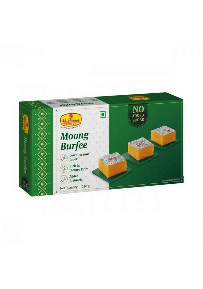Haldirams Moong Burfee -No Added Sugar (250 G) - Indya