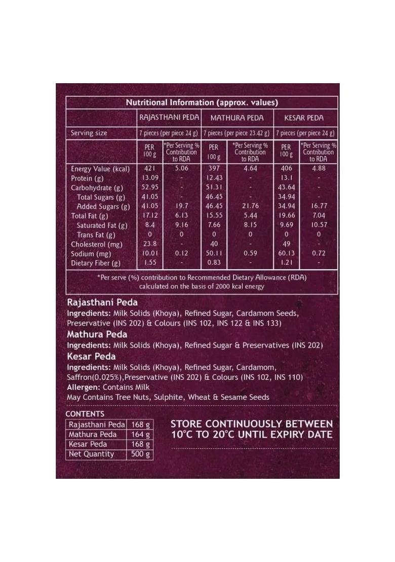 Haldirams Assorted Peda (500 G)