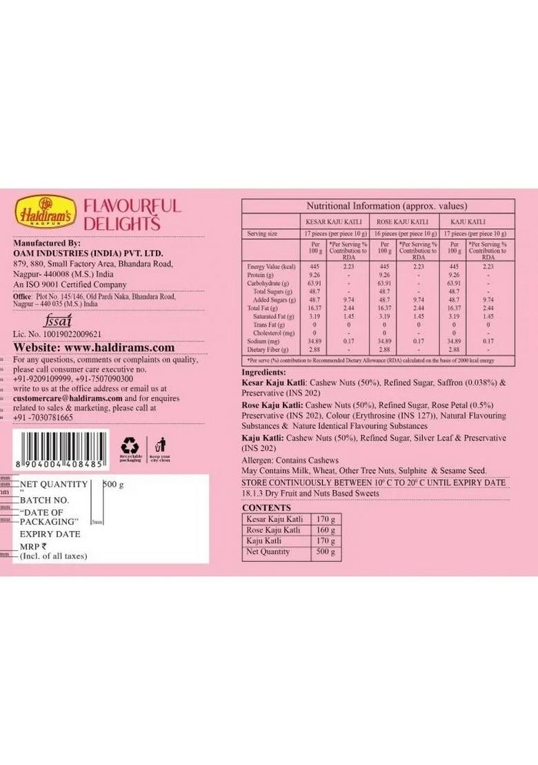 Haldirams Flavourful Delights (Assorted Kaju Katli 500 G)
